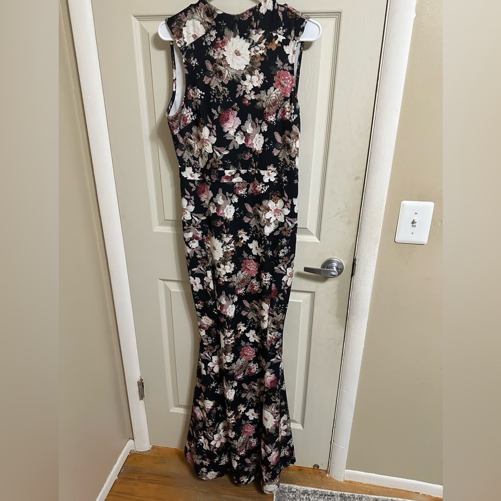 High neck floral formal dress size medium